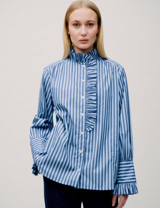 APOF - Annemonne Blouse - Blue Stripe