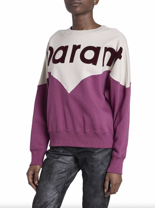 ISABEL MARANT ÈTOILE - Houston Sweatshirt - Ecru/Raspberry