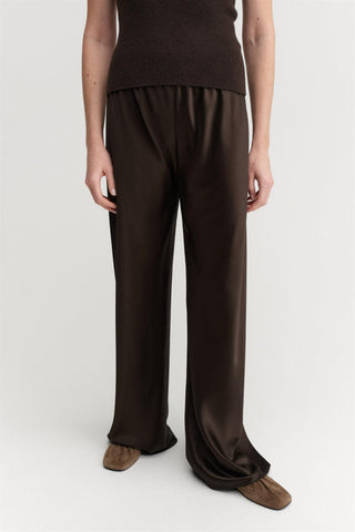 ALMADA LABEL - Bias Satin Pants - Chocolate