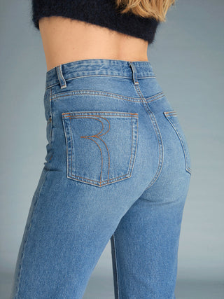 Rouje - Madeleine Jeans - Indigo Blue Double Stone