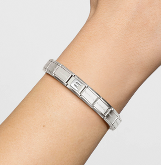 Nomination - Link OXIDIZED LETTER 925 sterling silver E