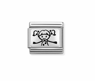 Nomination - Link OXIDIZED PLATES 925 Sterling silver GIRL