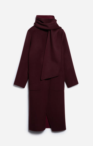 VANESSA BRUNO - Valeran Coat - Lie De Vin/Bordeaux