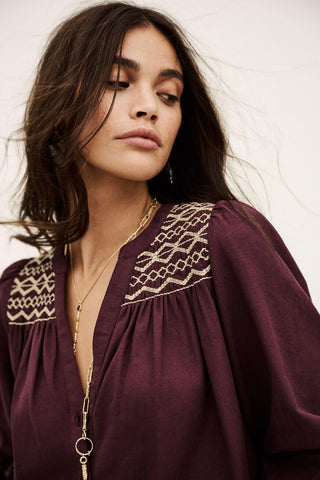 BA&SH - Samantha Top - Bordeaux