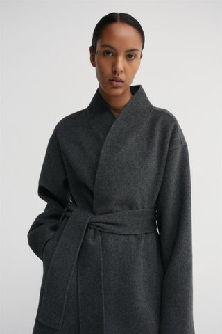 ALMADA LABEL - Mara Double Coat - Dark Grey