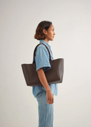 Koné - Filippo Work Bag - Vitello Dark Brown