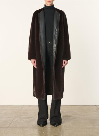 VANESSA BRUNO - Fluffy Coat - Brown