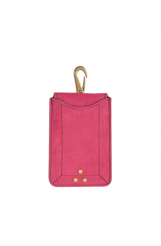 JEROME DREYFUSS - Card Holder - Imprimé Croco Framboise