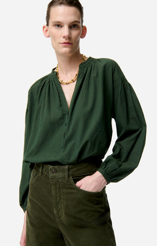 VANESSA BRUNO - Nipoa Blouse - Vert Fonce