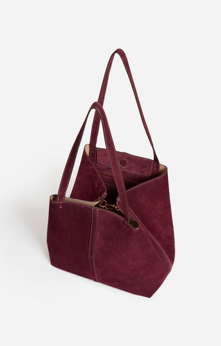 VANESSA BRUNO - Large Daily Tote Bag - Prune