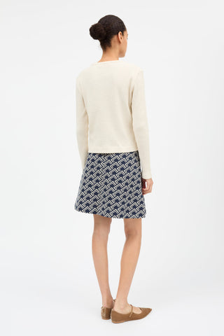 SKALL - Paula Skirt - Navy/Beige