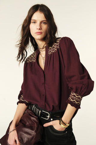 BA&SH - Samantha Top - Bordeaux