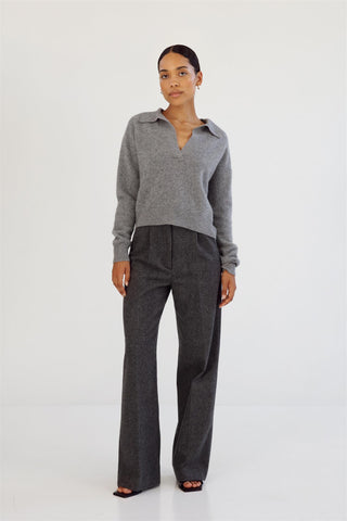ALMADA LABEL - Kaia Collar Sweater - Grey
