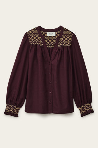 BA&SH - Samantha Top - Bordeaux