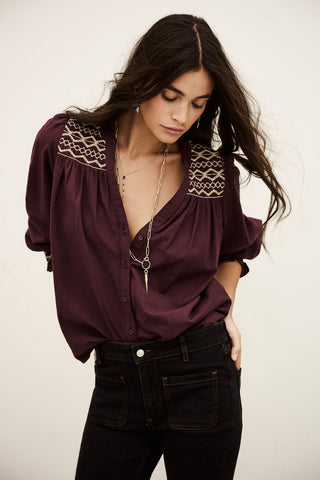 BA&SH - Samantha Top - Bordeaux