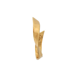 STINE A - Twisted Hammered Creol Earring - Left
