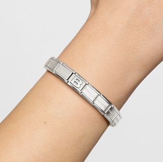 Nomination - Link OXIDIZED LETTER 925 sterling silver B