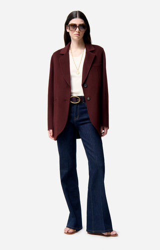 VANESSA BRUNO - Marc Jacket - Lie De Vin/Bordeaux