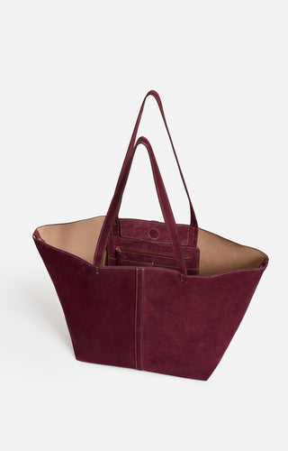 VANESSA BRUNO - Large Daily Tote Bag - Prune
