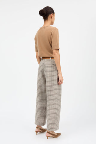 SKALL - Bob Trousers - Brown/Grey Small Heritage Check