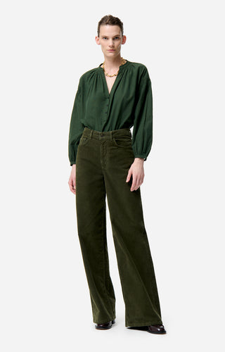 VANESSA BRUNO - Nipoa Blouse - Vert Fonce