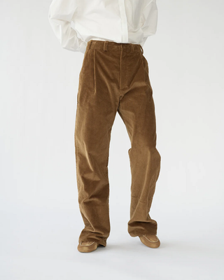 AF Agger - Corduroy Box Trousers - Cognac