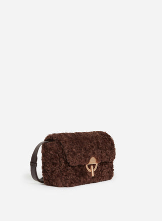 VANESSA BRUNO - Large Moon Faux Fur Bag - Amer