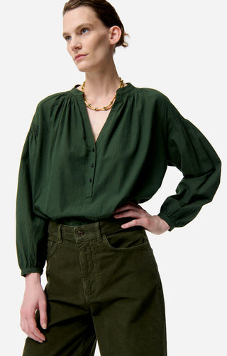 VANESSA BRUNO - Nipoa Blouse - Vert Fonce