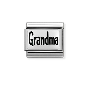 Nomination - link PLATES OXIDIZED 925 sterling silver GRANDMA