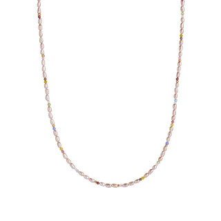 STINE A - Confetti pearl Necklace W/Beige & Pastel Mix