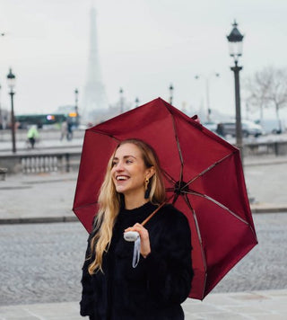 ANATOLE - Burgundy Folding Compact Umbrella - Germain