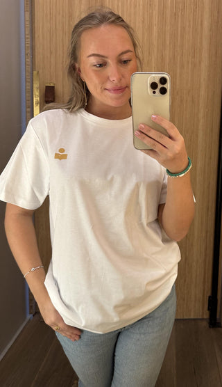 ISABEL MARANT ÈTOILE - Zewel Tee Shirt - Ochre/White