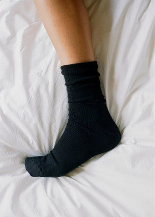AIAYU - Wool Rib Socks - Black