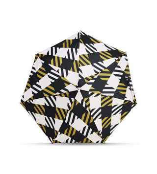 ANATOLE - Black & Antique Yellow Oversize Gingham Umbrella - Gordon
