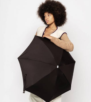 ANATOLE - Dark Chocolate Folding Compact Umbrella - Edwige
