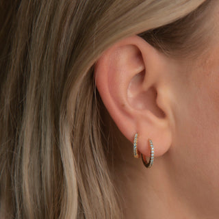 Emilia by Bon Dep - Medium Hoops - Blue