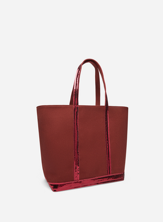 VANESSA BRUNO - Linen Cabas Tote L - Armagnac
