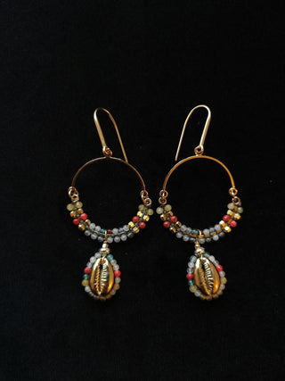 ISABEL MARANT JEWELRY - Shell & Pearl Earrings - Mellow Yellow