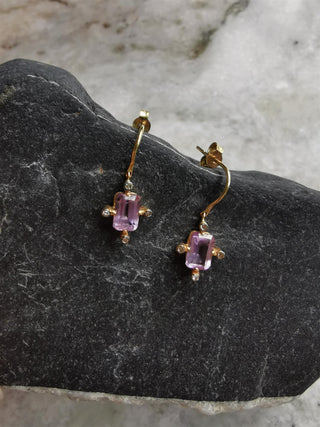 5 OCTOBRE - BOUCLE D'OREILLE VIOLET EARRINGS