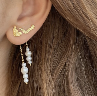 STINE A - Pearl Berries Behind Ear Earring