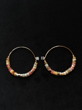 ISABEL MARANT JEWELRY - Stone Pearl Hoops - Natural
