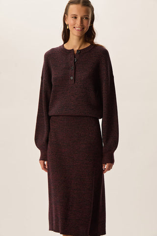 DES PETITS HAUTS - Brenda Skirt - Marine/Berry