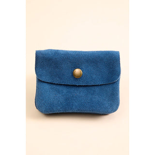 MAISON FANLI - Porte-Monnaie Petit - Blue Jean Suede