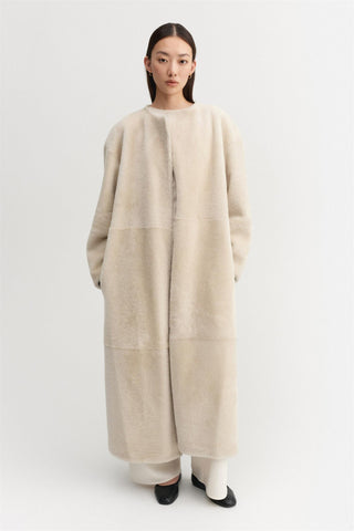 ALMADA LABEL - Pre-Order Shea Shearling Coat - Vanilla