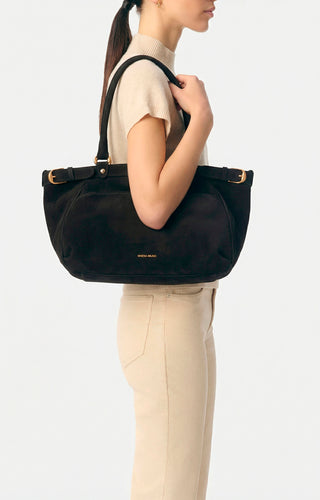VANESSA BRUNO - Lune 48H Bag - Black Nubuck