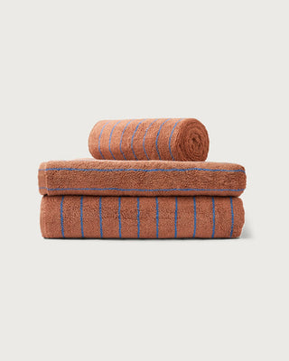 BONGUSTA - Naram Hand Towel - Camel & Ultramarine