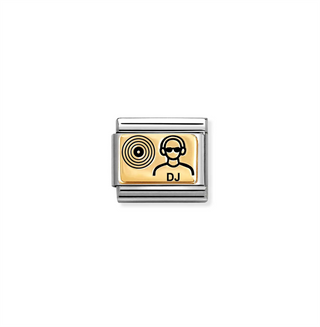 Nomination - Link PLATES JOB steel 18k gold DJ