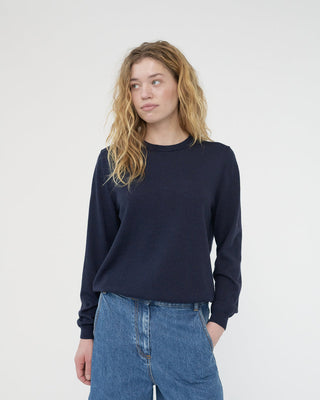 AF Agger - Merino Knit Crew Neck - Navy