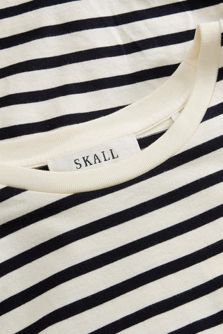 SKALL - Loui Regular Tee - Dark Navy/White Stripe