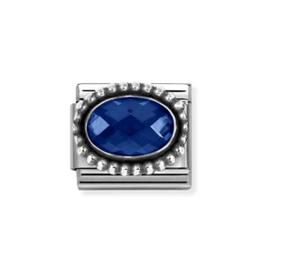 Nomination - Link FACETED OVAL 925 sterling silver BLUE